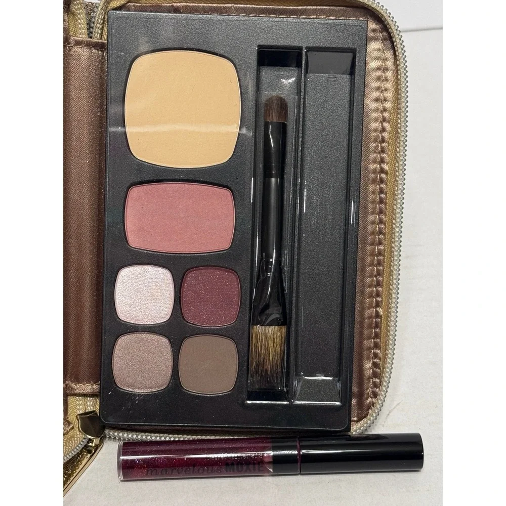 BareMinerals Glitz & Glam Makeup Palette with Brush and Bag bundle NEW